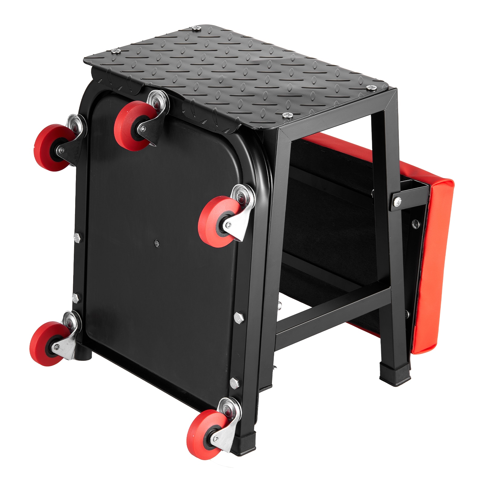 Mechanic Stool Rolling Work Seat With Wheels For Garage Workshop_voghion.com